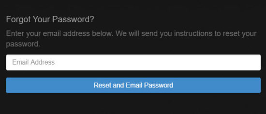 reset sign in password